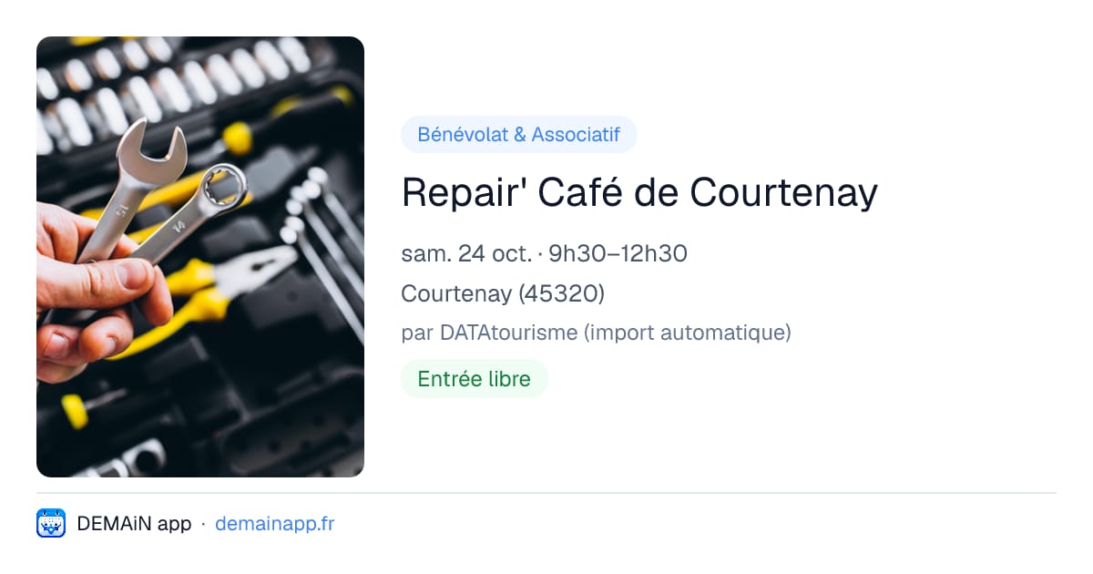 Repair' Café de Courtenay — Courtenay