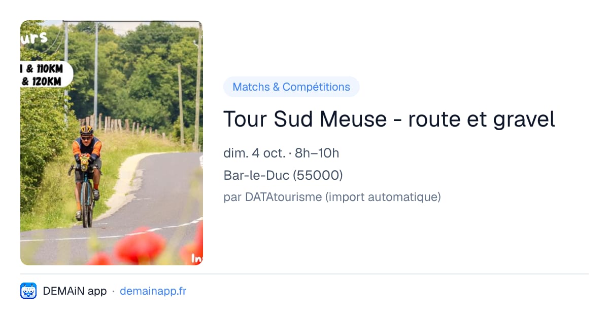Tour Sud Meuse - route et gravel — Bar-le-Duc