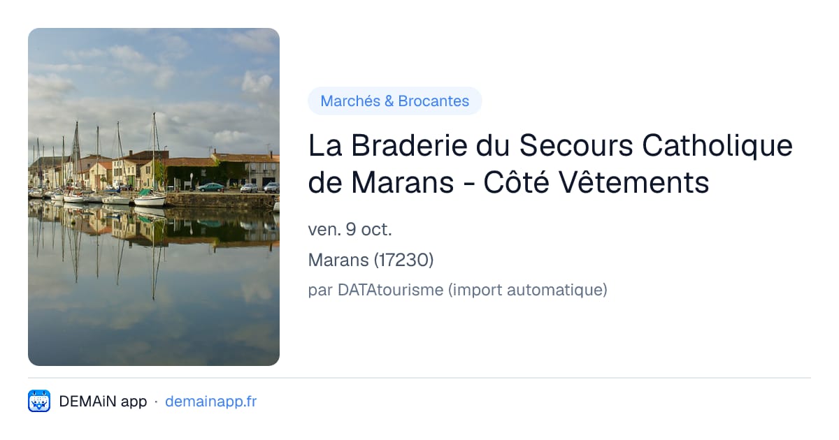 La Braderie du Secours Catholique de Marans - Côté Vêtements — Marans