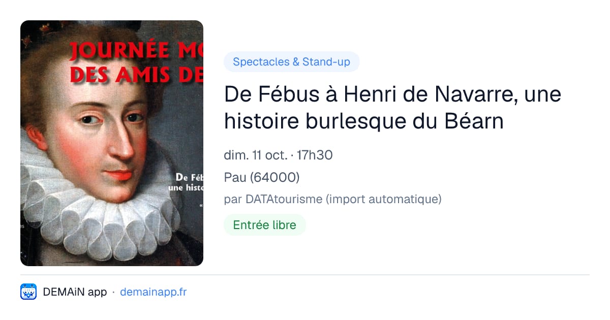De Fébus à Henri de Navarre, une histoire burlesque du Béarn — Pau