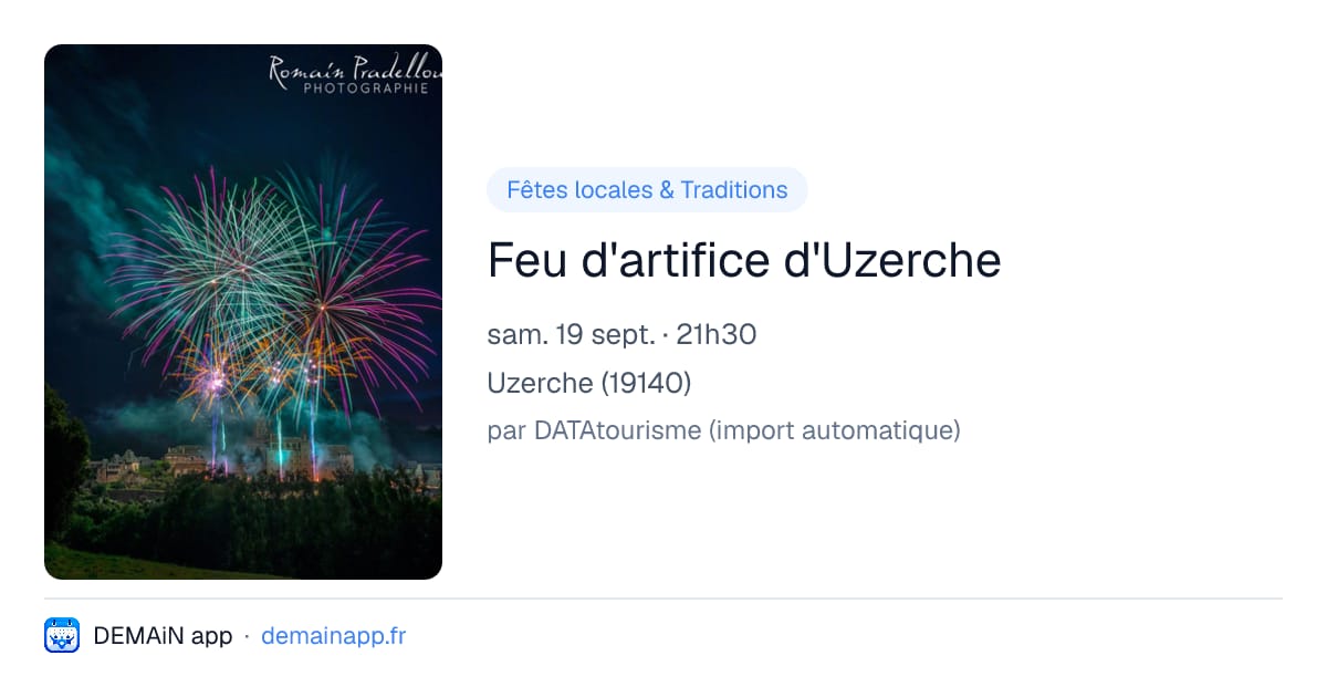 Feu d'artifice d'Uzerche — Uzerche