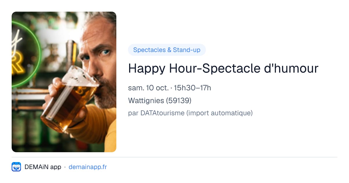 Happy Hour-Spectacle d'humour — Wattignies