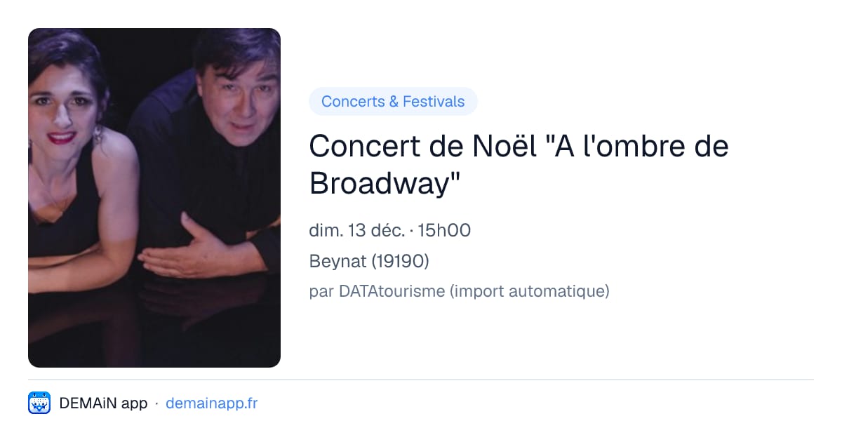 Concert de Noël "A l'ombre de Broadway" — Beynat