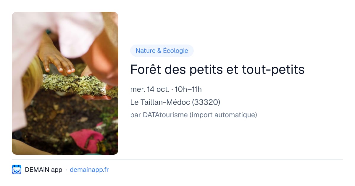Forêt des petits et tout-petits — Le Taillan-Médoc
