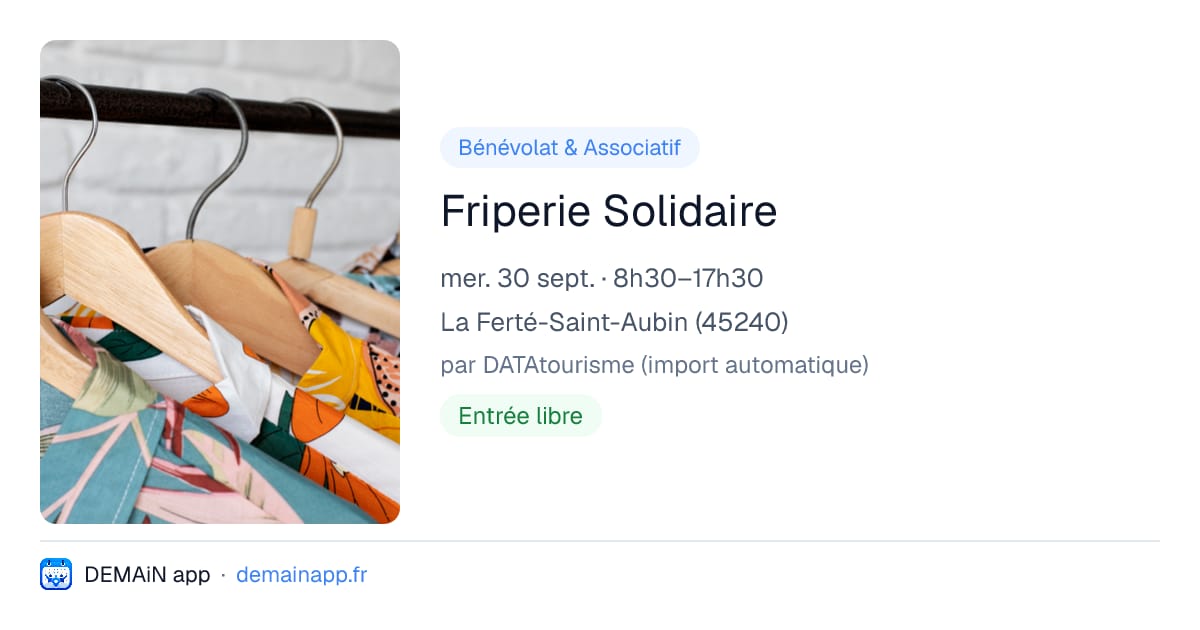 Friperie Solidaire — La Ferté-Saint-Aubin