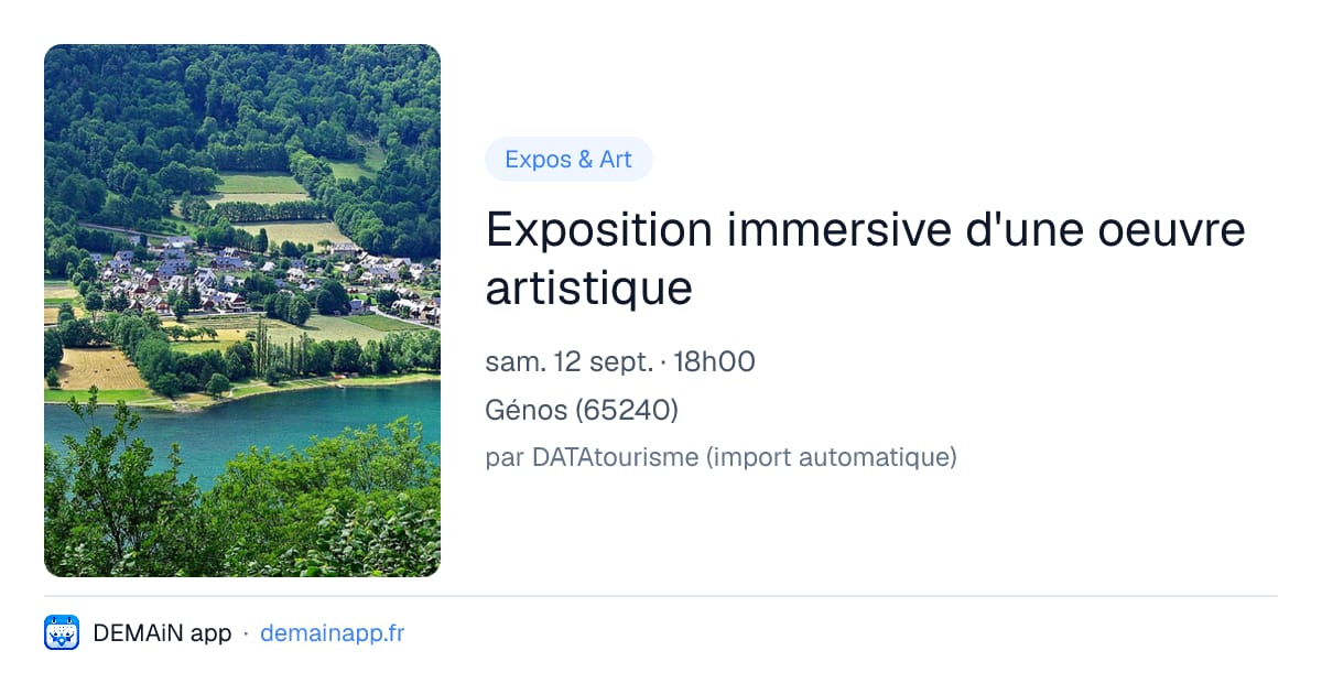 Exposition immersive d'une oeuvre artistique — Génos