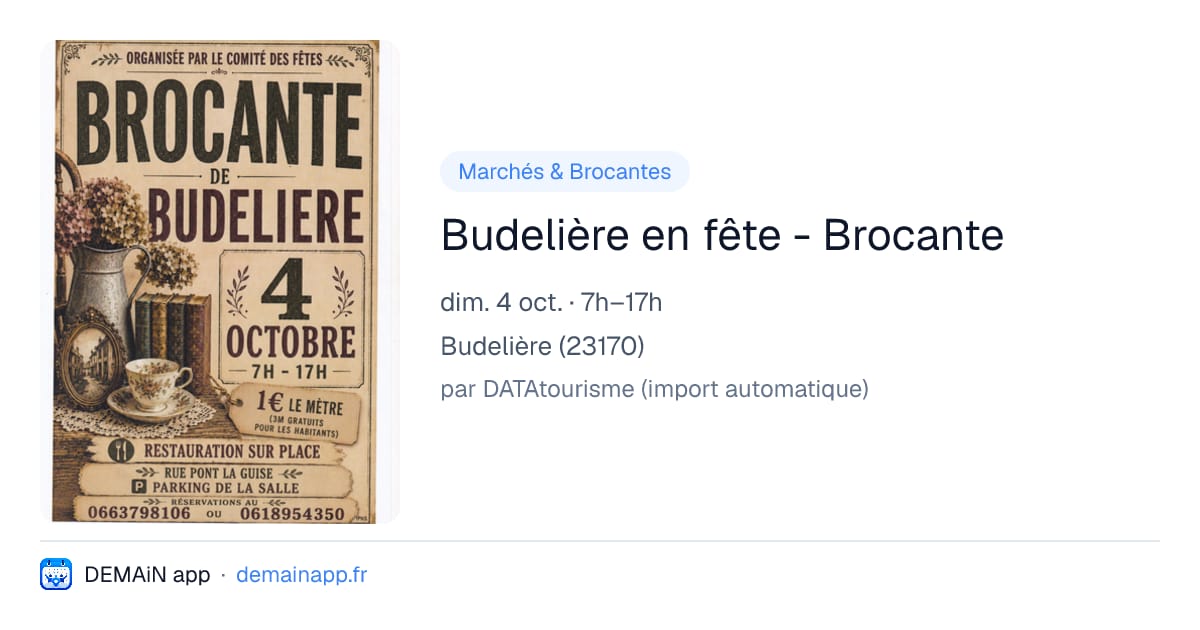 Budelière en fête - Brocante — Budelière