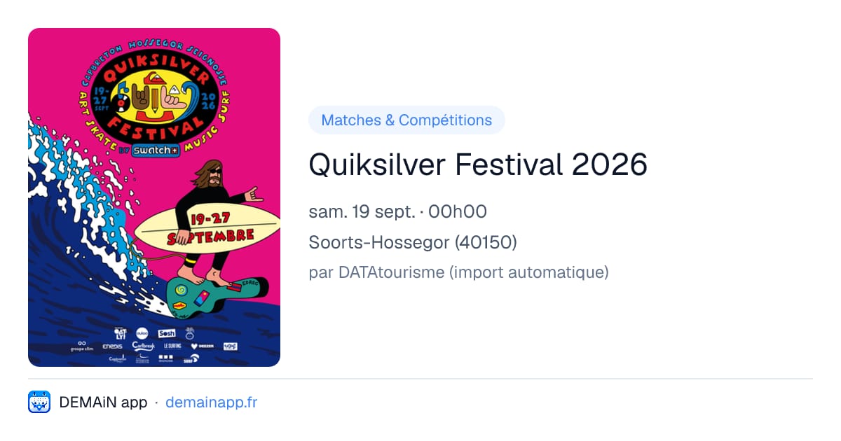 Quiksilver Festival 2026 — Soorts-Hossegor