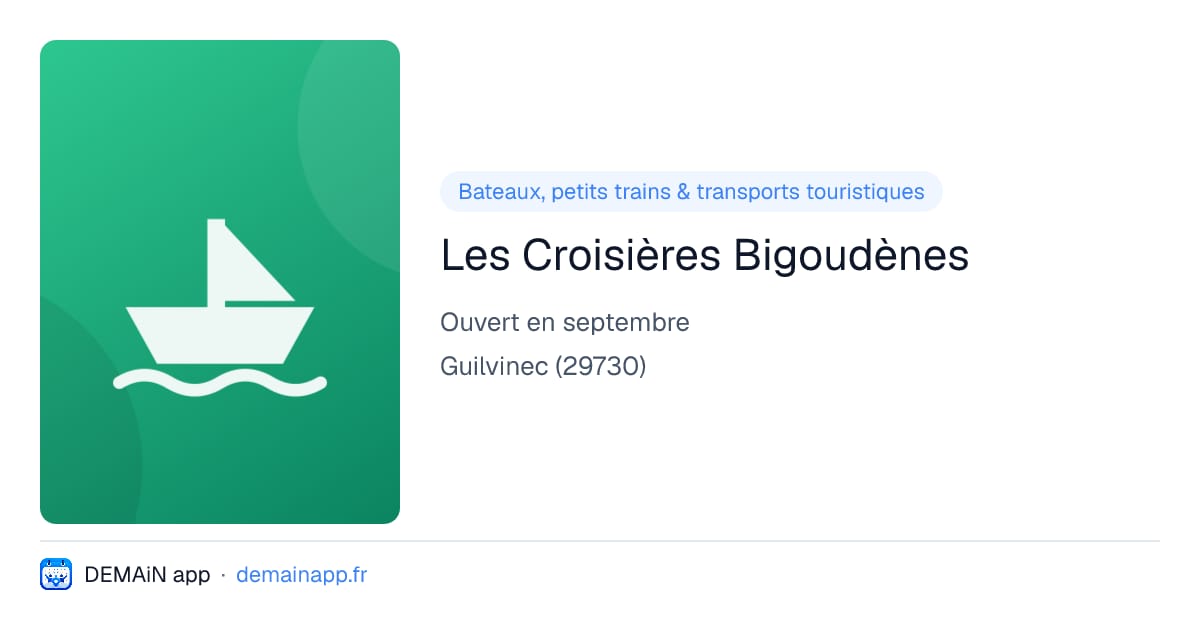 Les Croisières Bigoudènes — Guilvinec