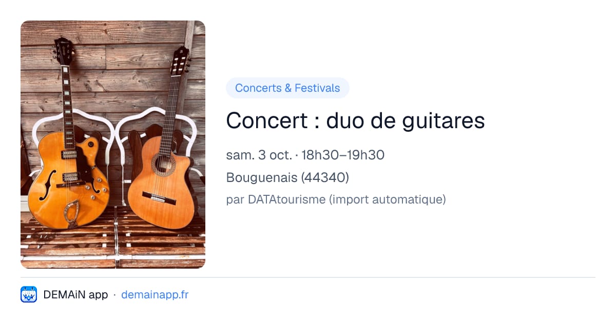Concert : duo de guitares — Bouguenais