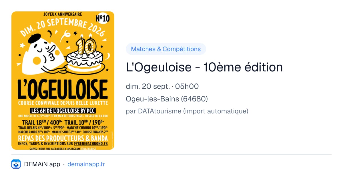L'Ogeuloise - 10ème édition — Ogeu-les-Bains