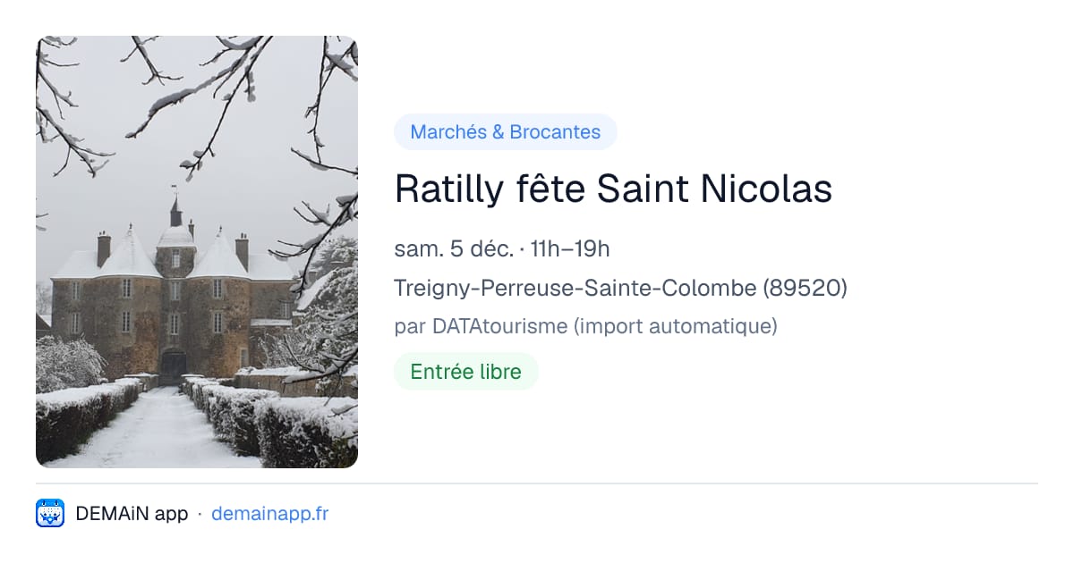 Ratilly fête Saint Nicolas — Treigny-Perreuse-Sainte-Colombe