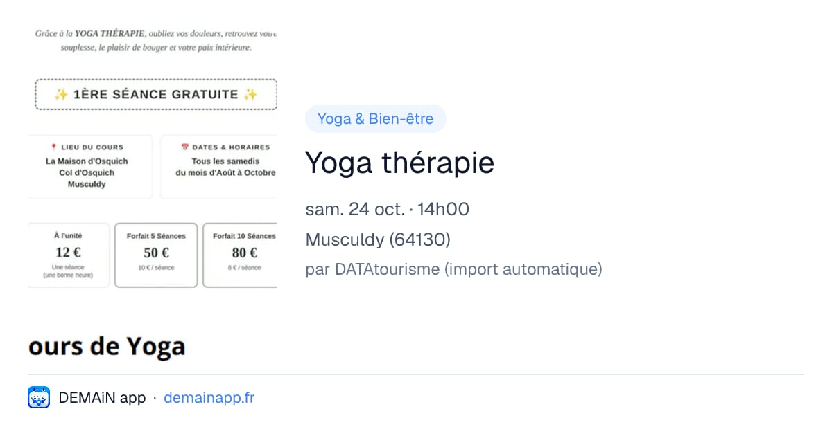 Yoga thérapie — Musculdy