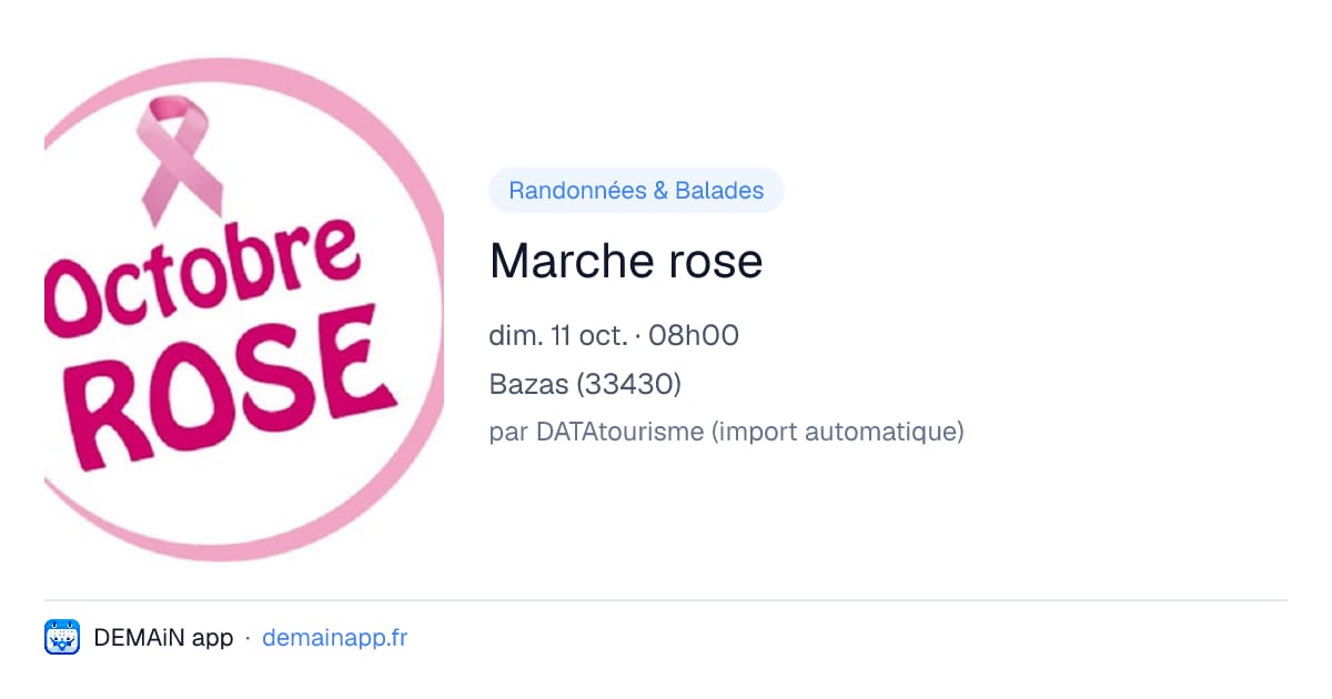 Marche rose — Bazas