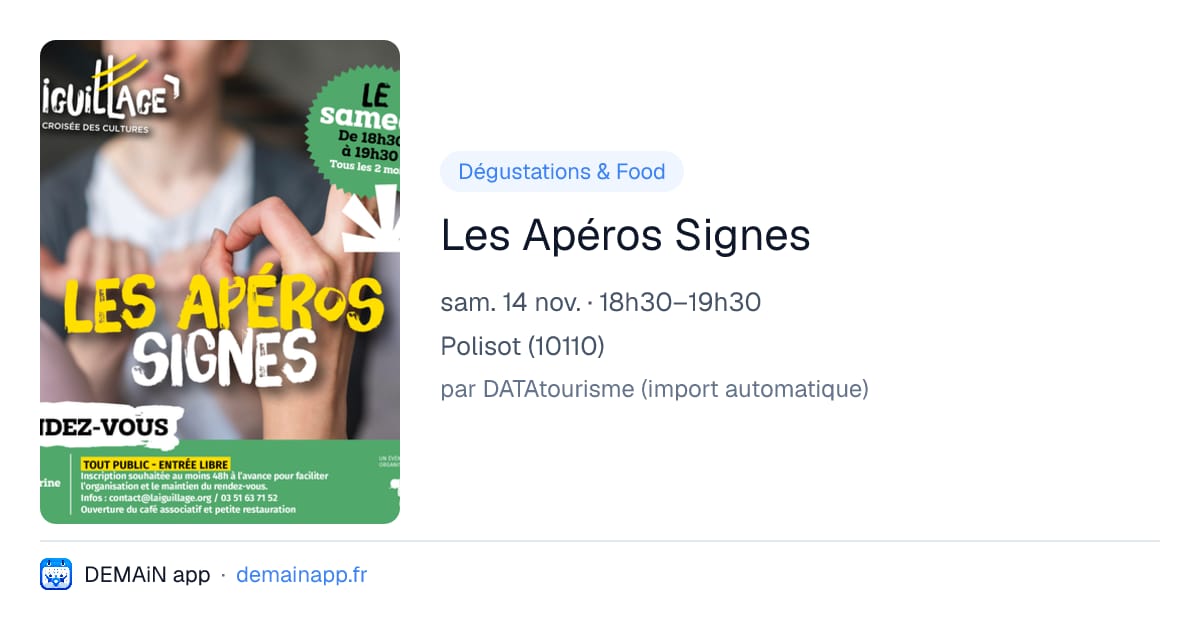 Les Apéros Signes — Polisot