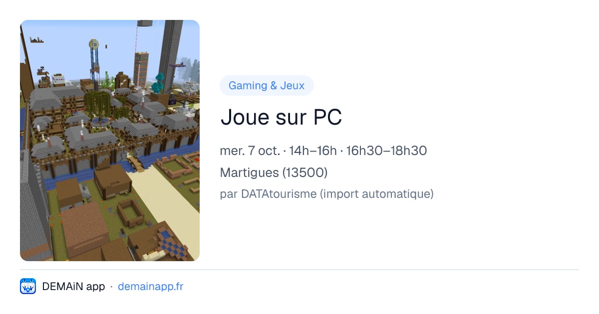 Joue sur PC — Martigues