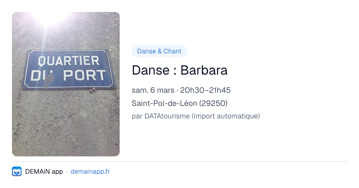 Danse : Barbara — Saint-Pol-de-Léon
