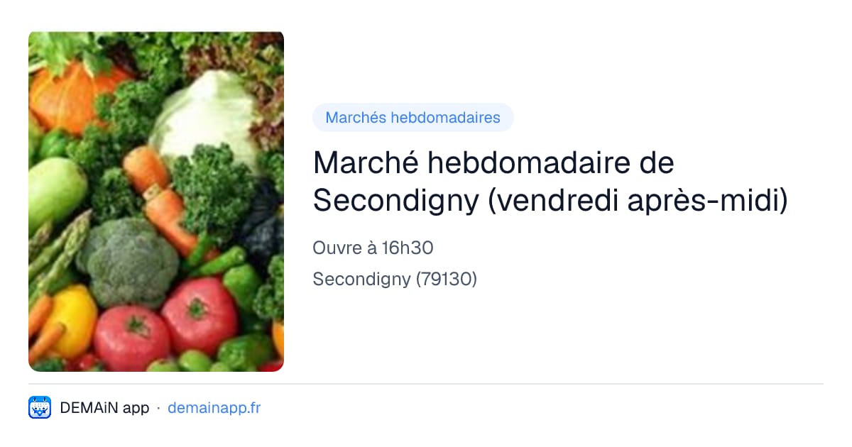 Marché hebdomadaire de Secondigny (vendredi après-midi) — Secondigny