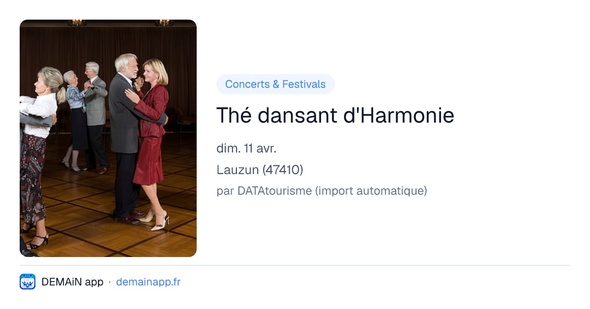 Thé dansant d'Harmonie — Lauzun