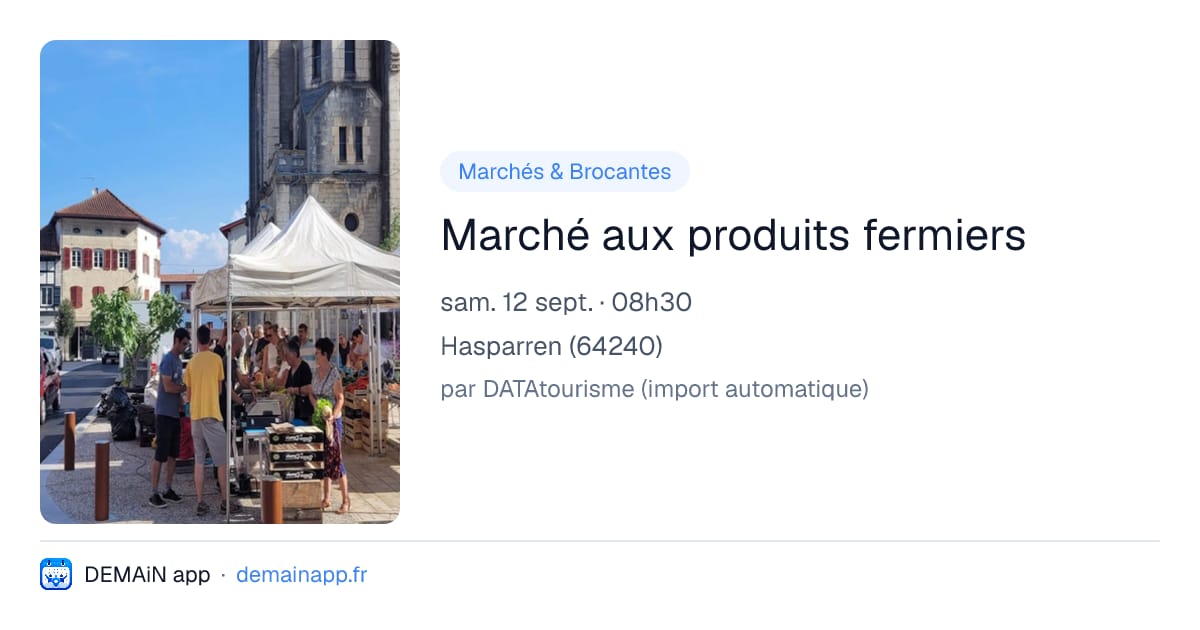 Marché aux produits fermiers — Hasparren