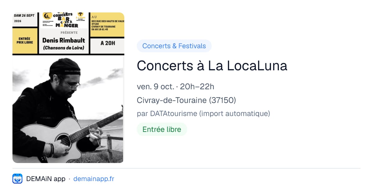 Concerts à La LocaLuna — Civray-de-Touraine