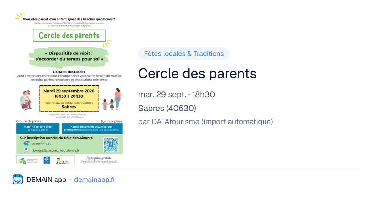 Cercle des parents — Sabres