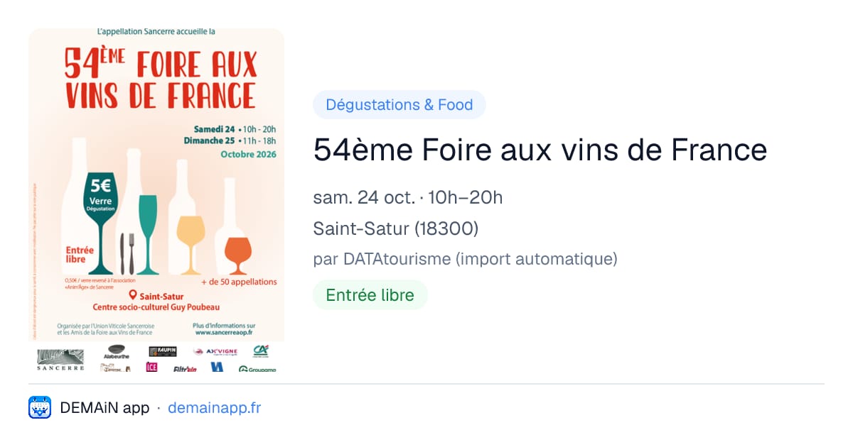 54ème Foire aux vins de France — Saint-Satur