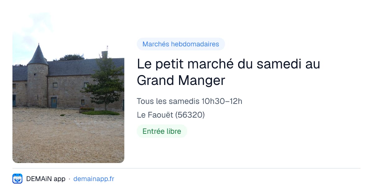 Le petit marché du samedi au Grand Manger — Le Faouët