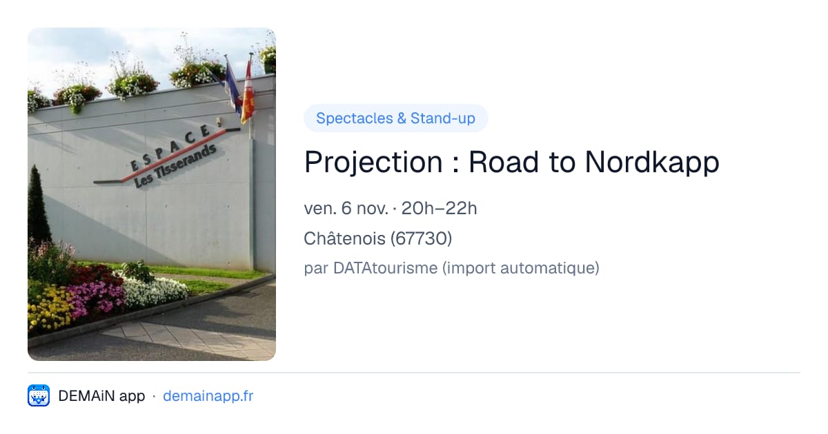Projection : Road to Nordkapp — Châtenois