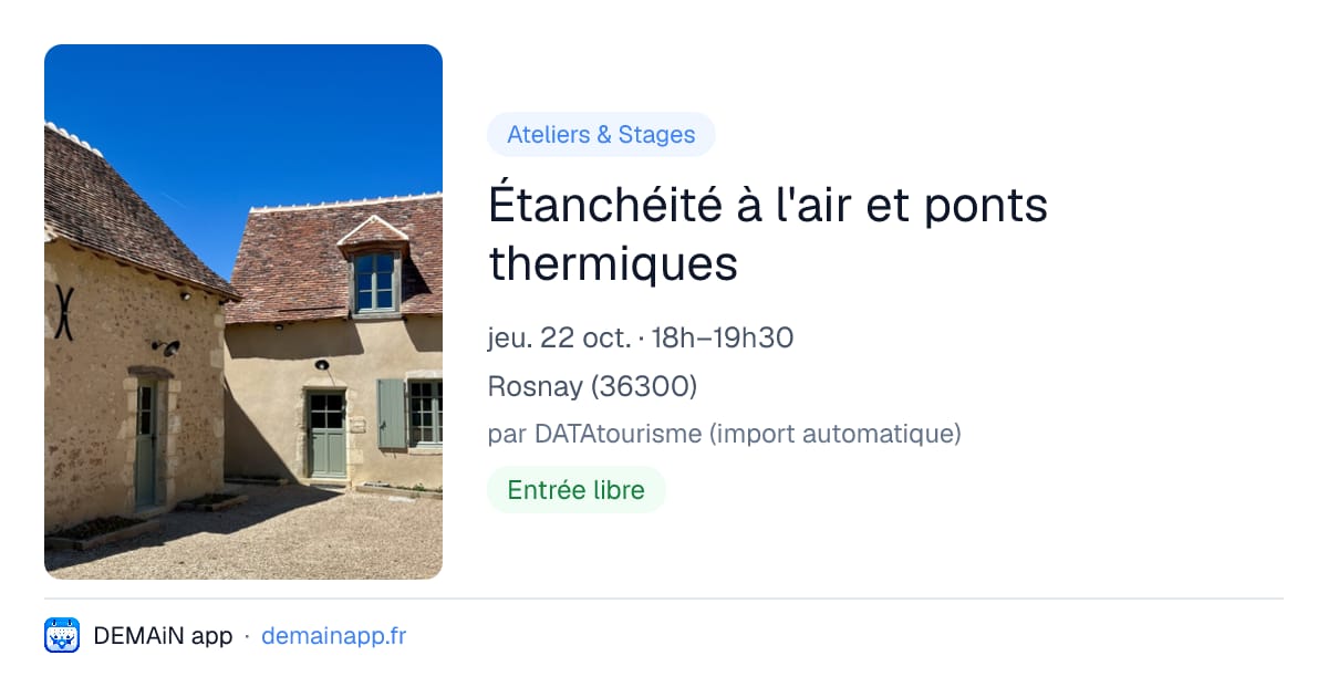 Étanchéité à l'air et ponts thermiques — Rosnay