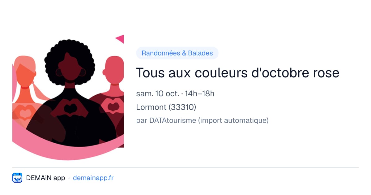 Tous aux couleurs d'octobre rose — Lormont