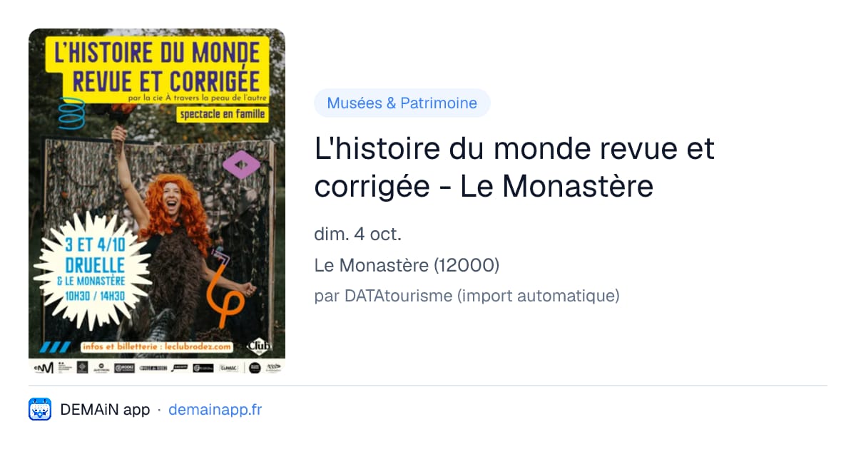 L'histoire du monde revue et corrigée - Le Monastère — Le Monastère