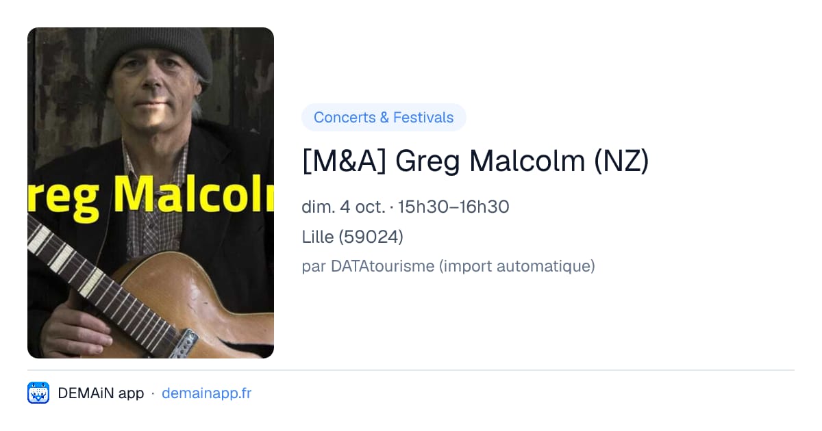 [M&A] Greg Malcolm (NZ) — Lille