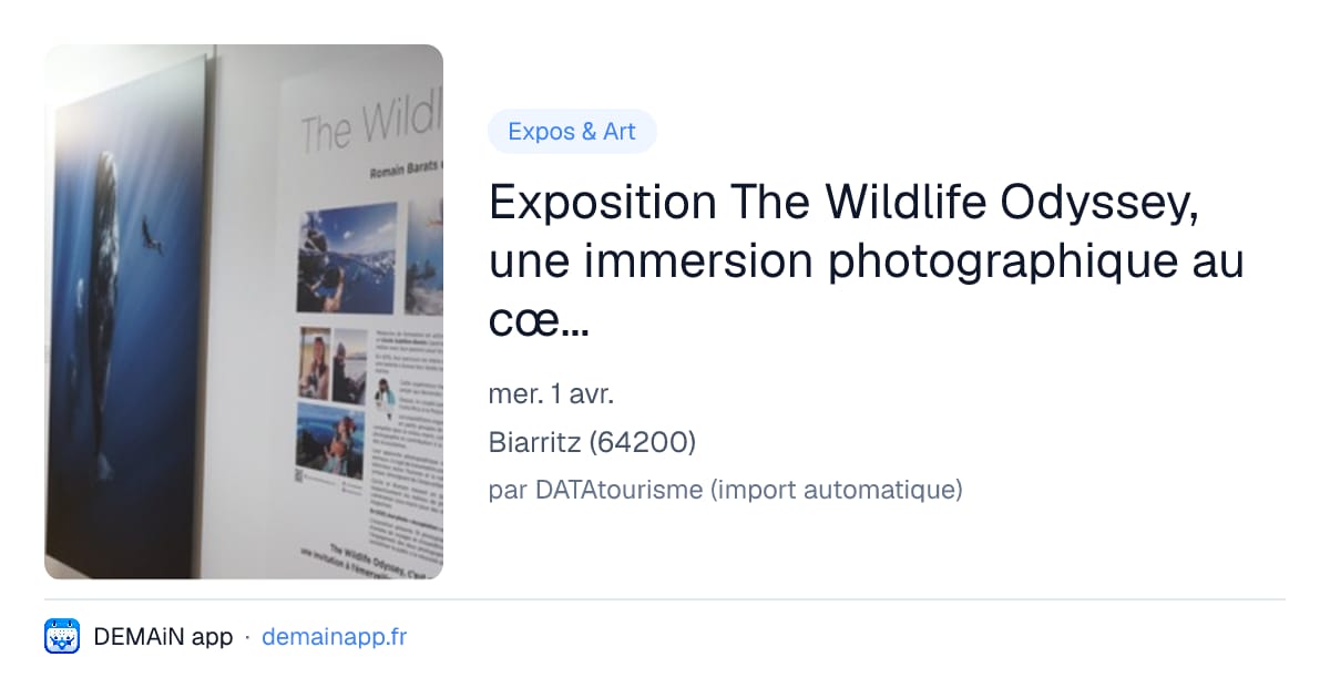 Exposition The Wildlife Odyssey, une immersion photographique au cœur des océans — Biarritz