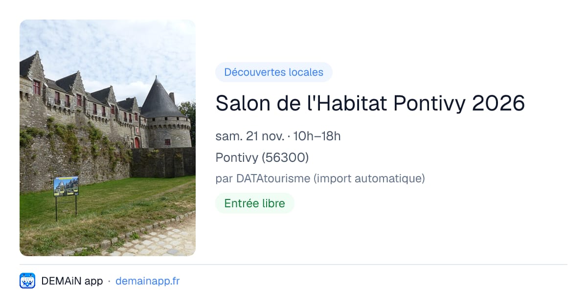 Salon de l'Habitat Pontivy 2026 — Pontivy