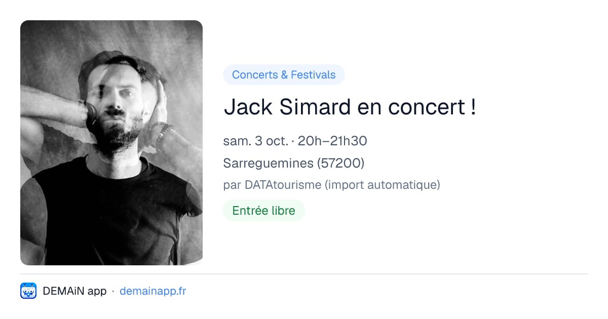 Jack Simard en concert ! — Sarreguemines