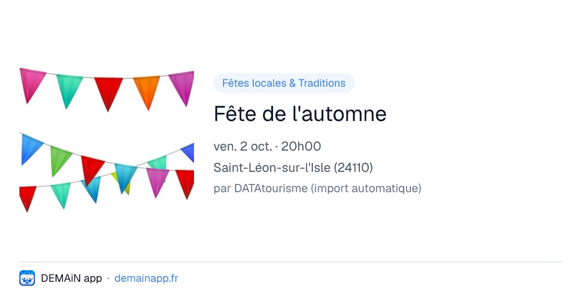 Fête de l'automne — Saint-Léon-sur-l'Isle