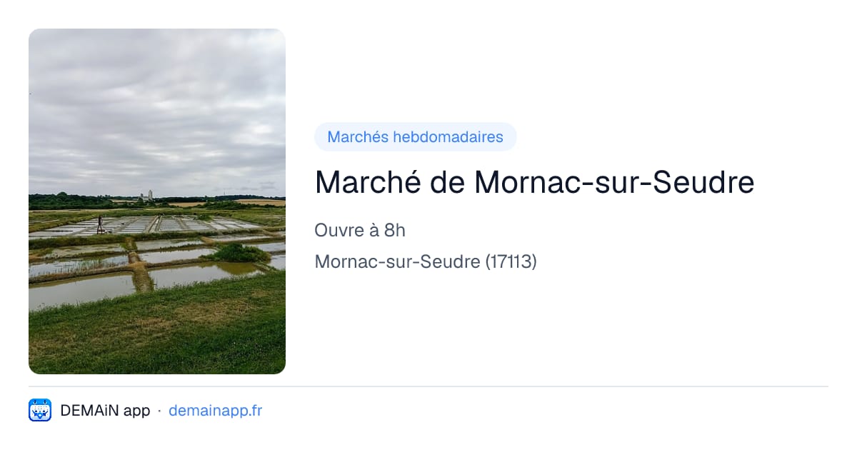 Marché de Mornac-sur-Seudre — Mornac-sur-Seudre
