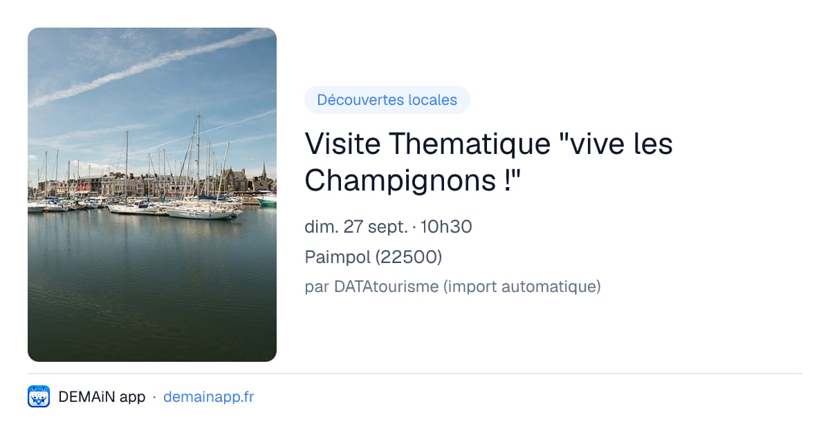 Visite Thematique "vive les Champignons !" — Paimpol