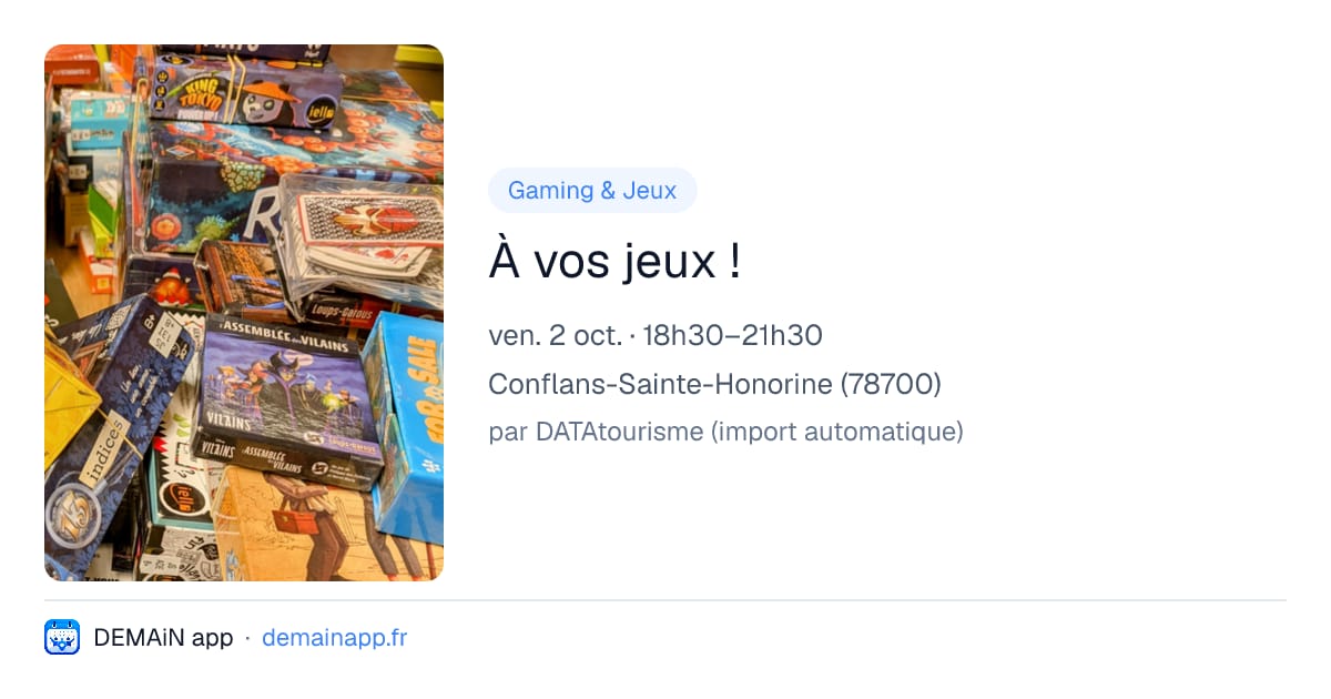 À vos jeux ! — Conflans-Sainte-Honorine