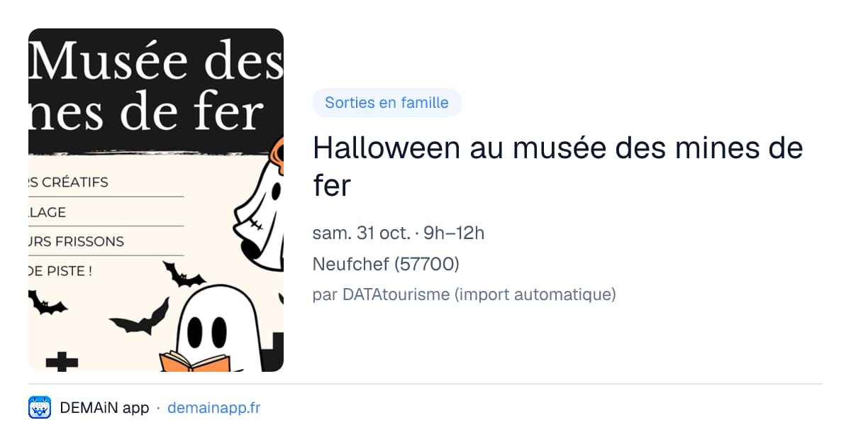Halloween au musée des mines de fer — Neufchef
