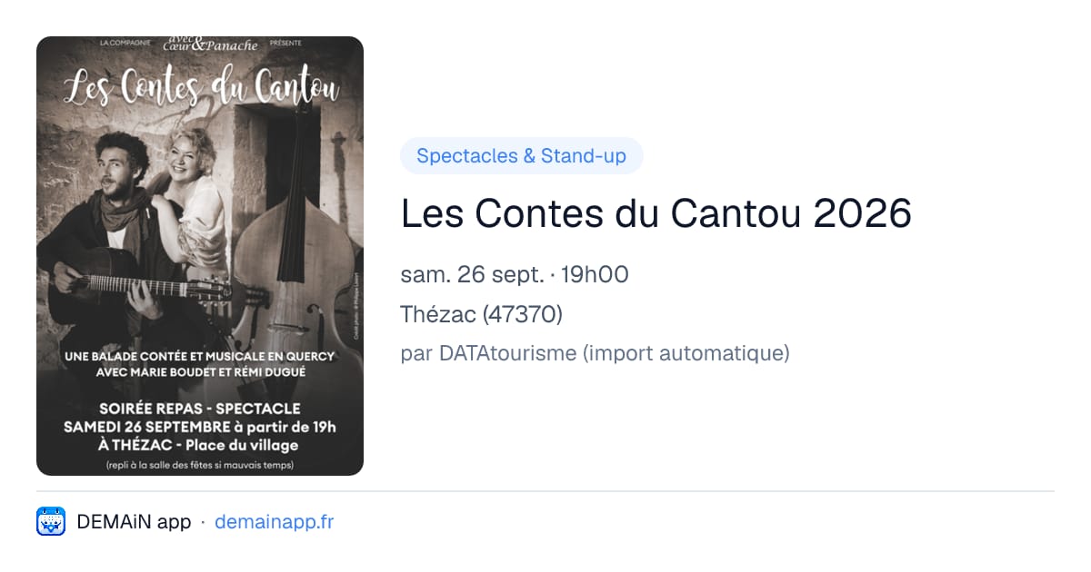 Les Contes du Cantou 2026 — Thézac