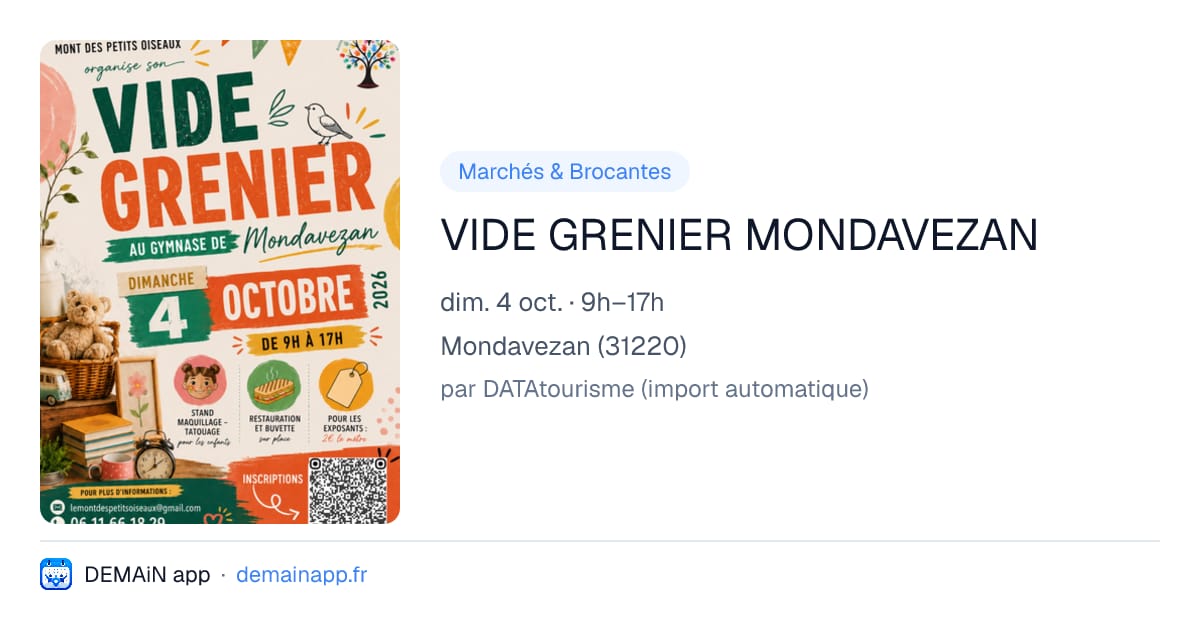 VIDE GRENIER MONDAVEZAN — Mondavezan