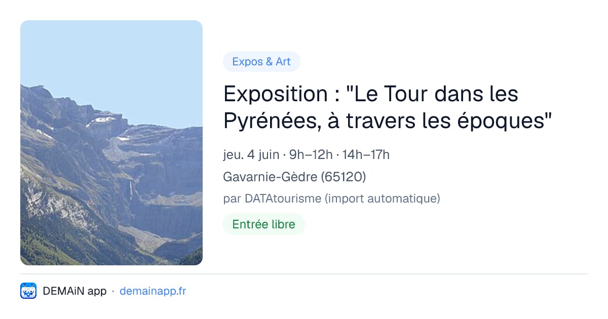 Exposition : "Le Tour dans les Pyrénées, à travers les époques" — Gavarnie-Gèdre