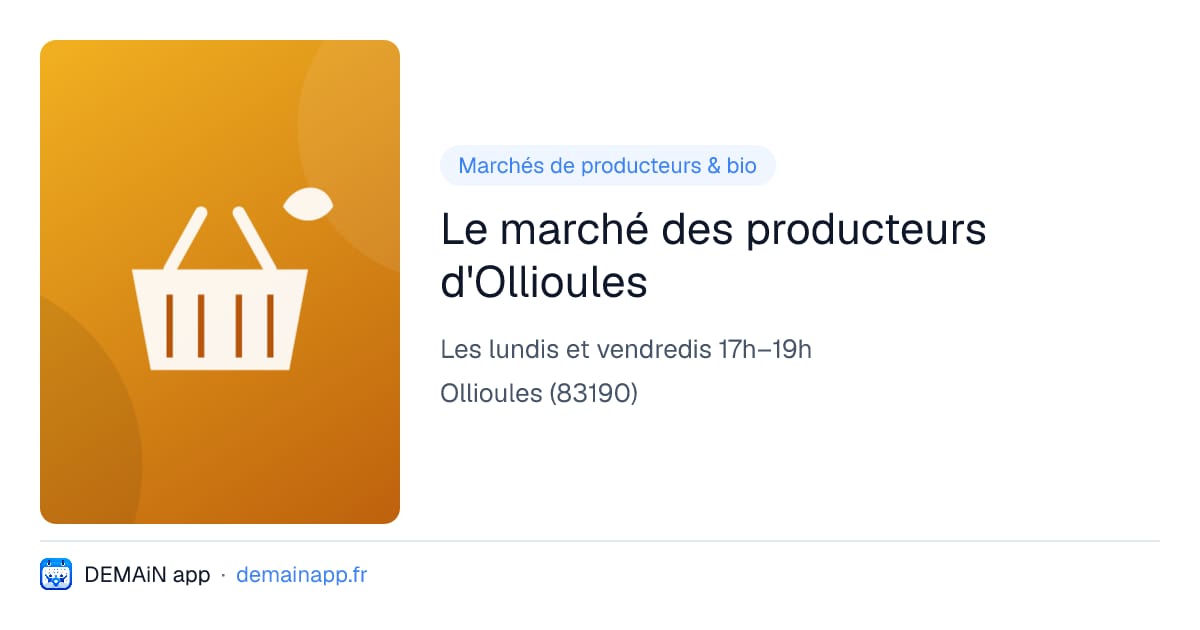 Le marché des producteurs d'Ollioules — Ollioules