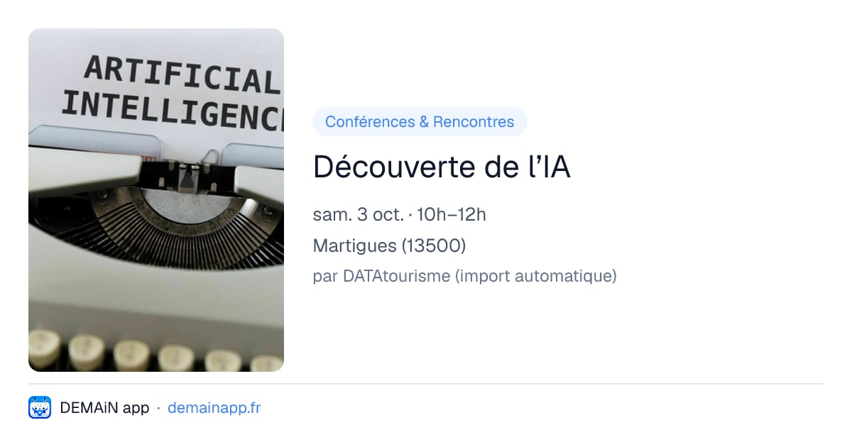 Découverte de l’IA — Martigues