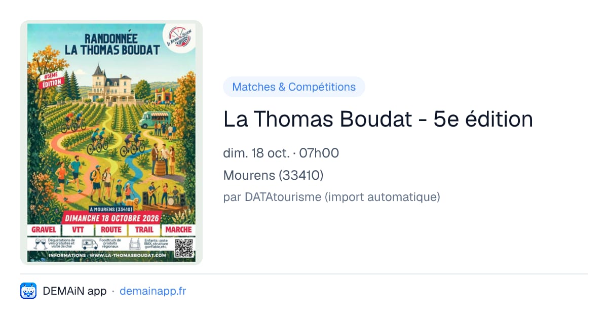 La Thomas Boudat - 5e édition — Mourens