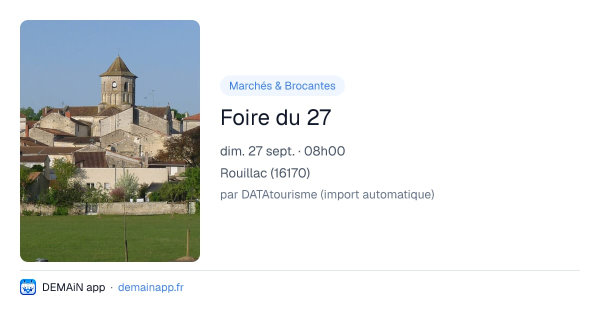 Foire du 27 — Rouillac