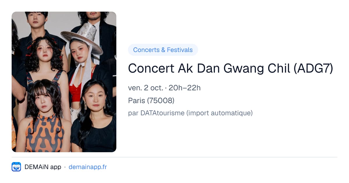 Concert Ak Dan Gwang Chil (ADG7) — Paris