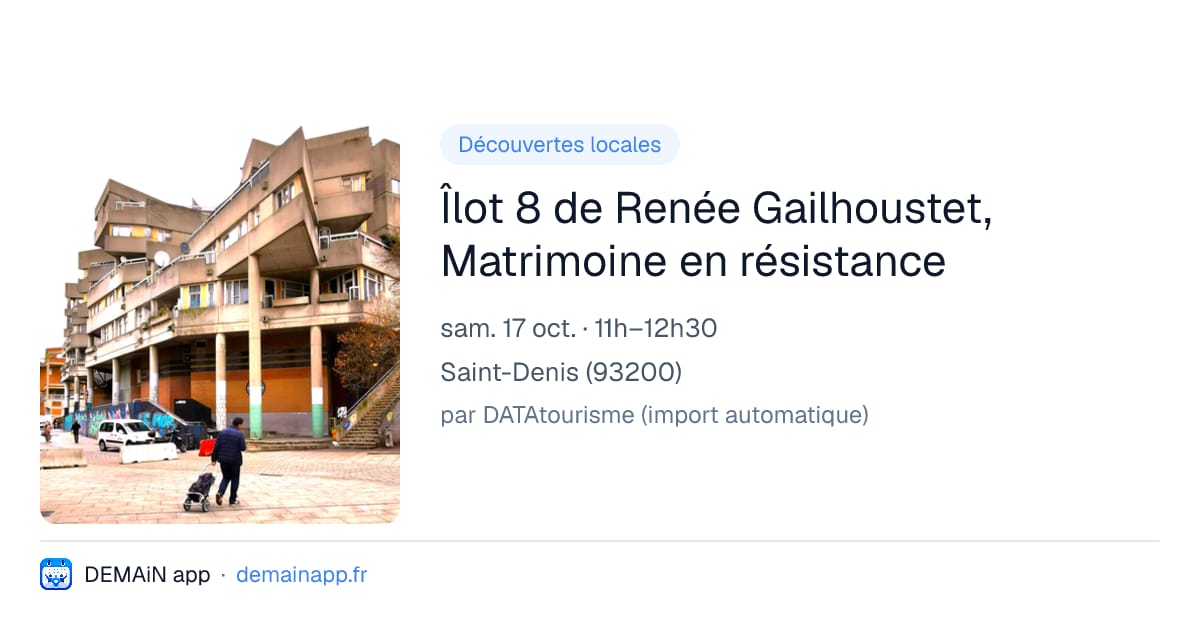 Îlot 8 de Renée Gailhoustet, Matrimoine en résistance — Saint-Denis